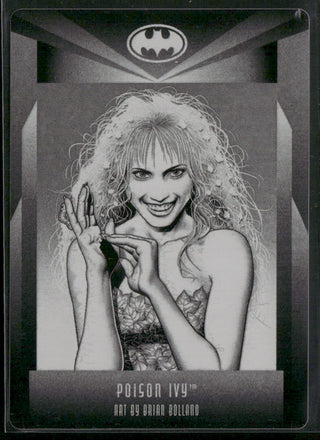 2024 UD Batman 85th Anniversary Card 27 Poison Ivy Printing Plate Black
