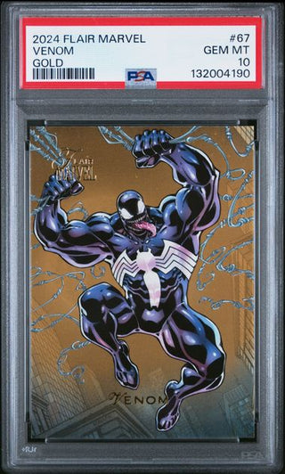2024 Upper Deck Flair Marvel Card 67 Venom Gold PSA 10