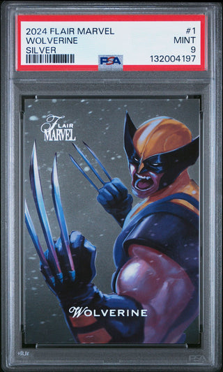 2024 Upper Deck Flair Marvel Card 1 Wolverine Silver PSA 9