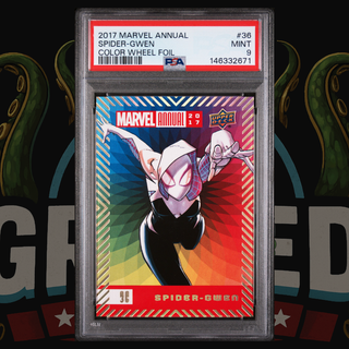 2017 UD Marvel Annual Card 36 Spider-Gwen Ghost Spider Color Wheel PSA 9