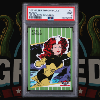 2023 Fleer Throwbacks '89 Marvel Edition Card 17 Rogue Green /89 PSA 9