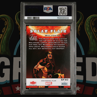 2024 UD Marvel Flair Solar Flair Card SF40 Wolverine SSP PSA 9