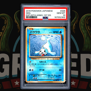 2016 Pokémon Japanese 20th Anniversary 1st Ed Card 026 Seel PSA 10