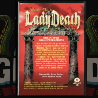 1994 Lady Death Chromium Series I Card 40 Cover Lady Death 3 Factory Holochrome