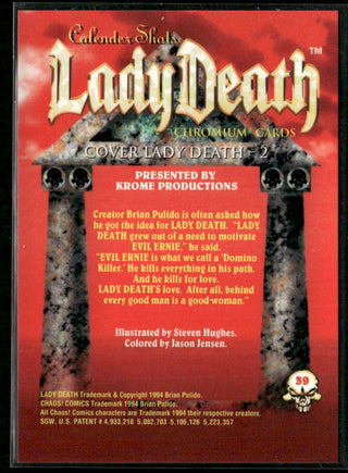 1994 Lady Death Chromium Series 1 Card 39 Cover Lady Death 2