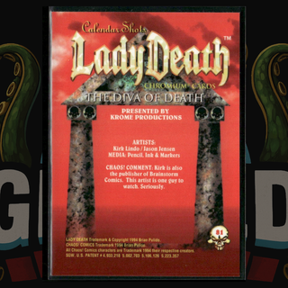 1994 Lady Death Series I Card 81 The Diva Of Death Factory Holochrome Kirk Lindo