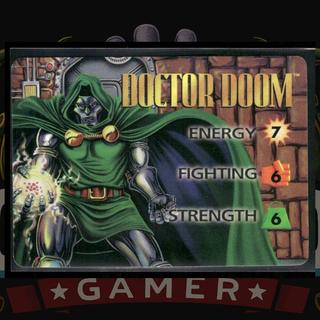 1995 Fleer Marvel Overpower Card Game Doctor Doom Character Card