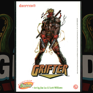 1997 Wildstorm Stickers 29 Grifter (Jim Lee)