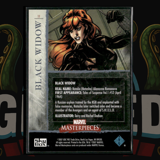 2007 UD Marvel Masterpieces Card 11 Black Widow