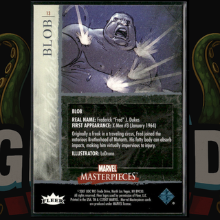 2007 UD Marvel Masterpieces Card 13 Blob Foil