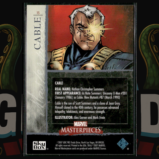2007 UD Marvel Masterpieces Card 15 Cable