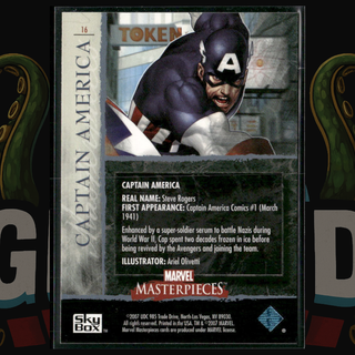 2007 UD Marvel Masterpieces Card 16 Captain America