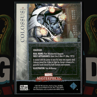 2007 UD Marvel Masterpieces Card 19 Colossus
