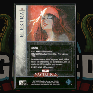 2007 UD Marvel Masterpieces Card 28 Elektra