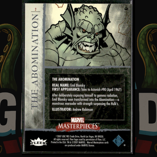 2007 UD Marvel Masterpieces Card 2 The Abomination Foil