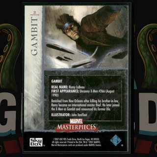 2007 UD Marvel Masterpieces Card 31 Gambit