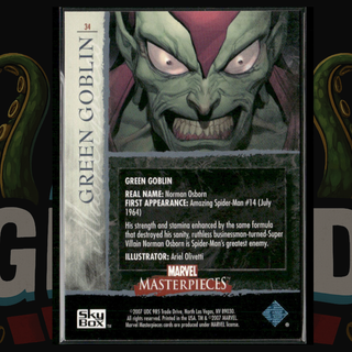 2007 UD Marvel Masterpieces Card 34 Green Goblin