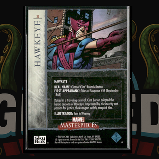 2007 UD Marvel Masterpieces Card 35 Hawkeye