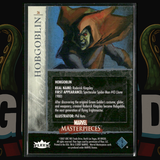 2007 UD Marvel Masterpieces Card 36 Hobgoblin Foil