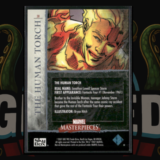 2007 UD Marvel Masterpieces Card 38 The Human Torch