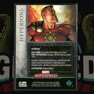 2007 UD Marvel Masterpieces Card 39 Hyperion
