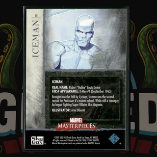 2007 UD Marvel Masterpieces Card 40 Iceman