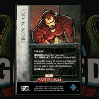 2007 UD Marvel Masterpieces Card 43 Iron Man