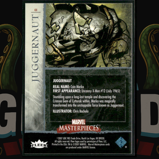 2007 UD Marvel Masterpieces Card 44 Juggernaut Foil