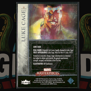 2007 UD Marvel Masterpieces Card 52 Luke Cage Foil