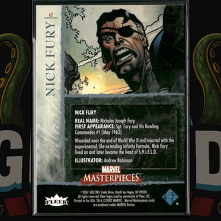 2007 UD Marvel Masterpieces Card 62 Nick Fury Foil