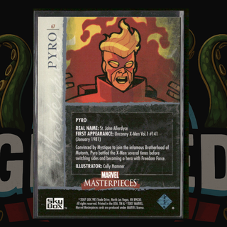 2007 UD Marvel Masterpieces Card 67 Pyro