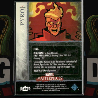 2007 UD Marvel Masterpieces Card 67 Pyro Foil