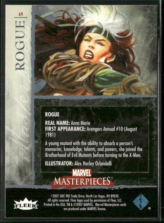 2007 UD Marvel Masterpieces Card 69 Rogue Foil