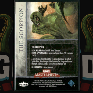2007 UD Marvel Masterpieces Card 73 The Scorpion Foil