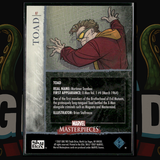 2007 UD Marvel Masterpieces Card 87 Toad
