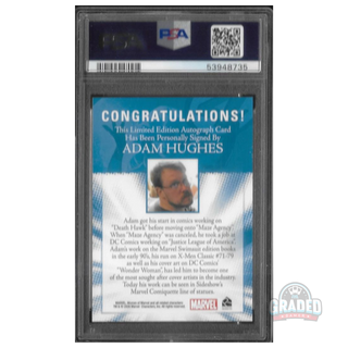 2008 Women of Marvel Case Topper Autograph Card Adam Hughes PSA 9