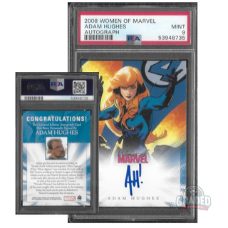 2008 Women of Marvel Case Topper Autograph Card Adam Hughes PSA 9