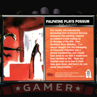 2010 Topps Star Wars Galaxy Series 5 Card 25 Palpatine Plays Possum