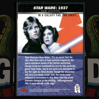 2010 Topps Star Wars Galaxy Series 5 Card 53 Star Wars 1937 Russ Walks Retro Poster