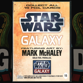 2012 Topps Star Wars Galaxy Series 7 Foil Card 15 Yoda Gold
