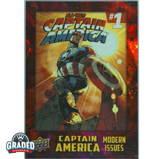 2016 UPPER DECK CAPTAIN AMERICA 75TH ANNIVERSARY 1 ALL-NEW CAPTAIN AMERICA VOL 1 #1 RED FOIL AT PSA