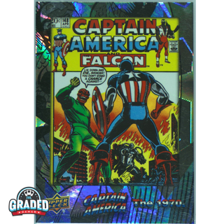 2016 UPPER DECK CAPTAIN AMERICA 75TH ANNIVERSARY 55 CAPTAIN AMERICA VOL 1 #148 WHITE FOIL AT PSA