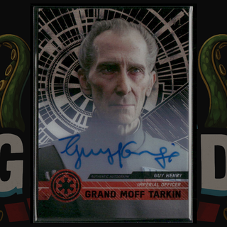 2017 Topps Star Wars High Tek Guy Henry Auto Grand Moff Tarkin Black Galactic 1/1