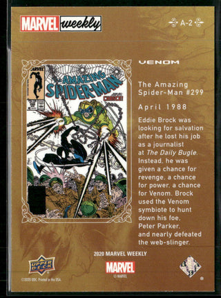 2020 UD Marvel Weekly Achievement Card A2 Venom