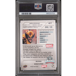 2023 Upper Deck Marvel Platinum Card 87 Wolverine PSA 9 /199