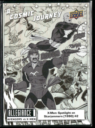 2023 Upper Deck Marvel Allegiance Avengers Vs X-Men A Cosmic Journey Card PJ9 Iron Fist (1975) #15 A Cosmic Journey Black & White Set