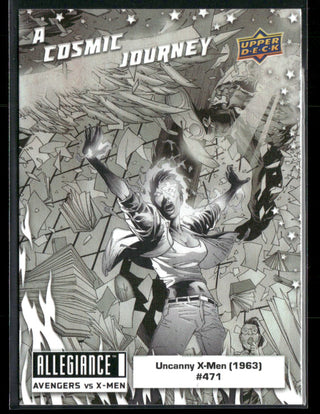 2023 Upper Deck Marvel Allegiance Avengers Vs X-Men A Cosmic Journey Card PJ9 Iron Fist (1975) #15 A Cosmic Journey Black & White Set