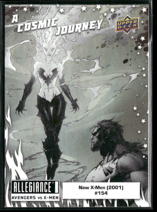 2023 Upper Deck Marvel Allegiance Avengers Vs X-Men A Cosmic Journey Card PJ9 Iron Fist (1975) #15 A Cosmic Journey Black & White Set