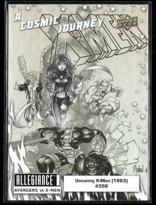 2023 Upper Deck Marvel Allegiance Avengers Vs X-Men A Cosmic Journey Card PJ9 Iron Fist (1975) #15 A Cosmic Journey Black & White Set