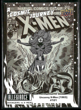 2023 Upper Deck Marvel Allegiance Avengers Vs X-Men A Cosmic Journey Card PJ9 Iron Fist (1975) #15 A Cosmic Journey Black & White Set
